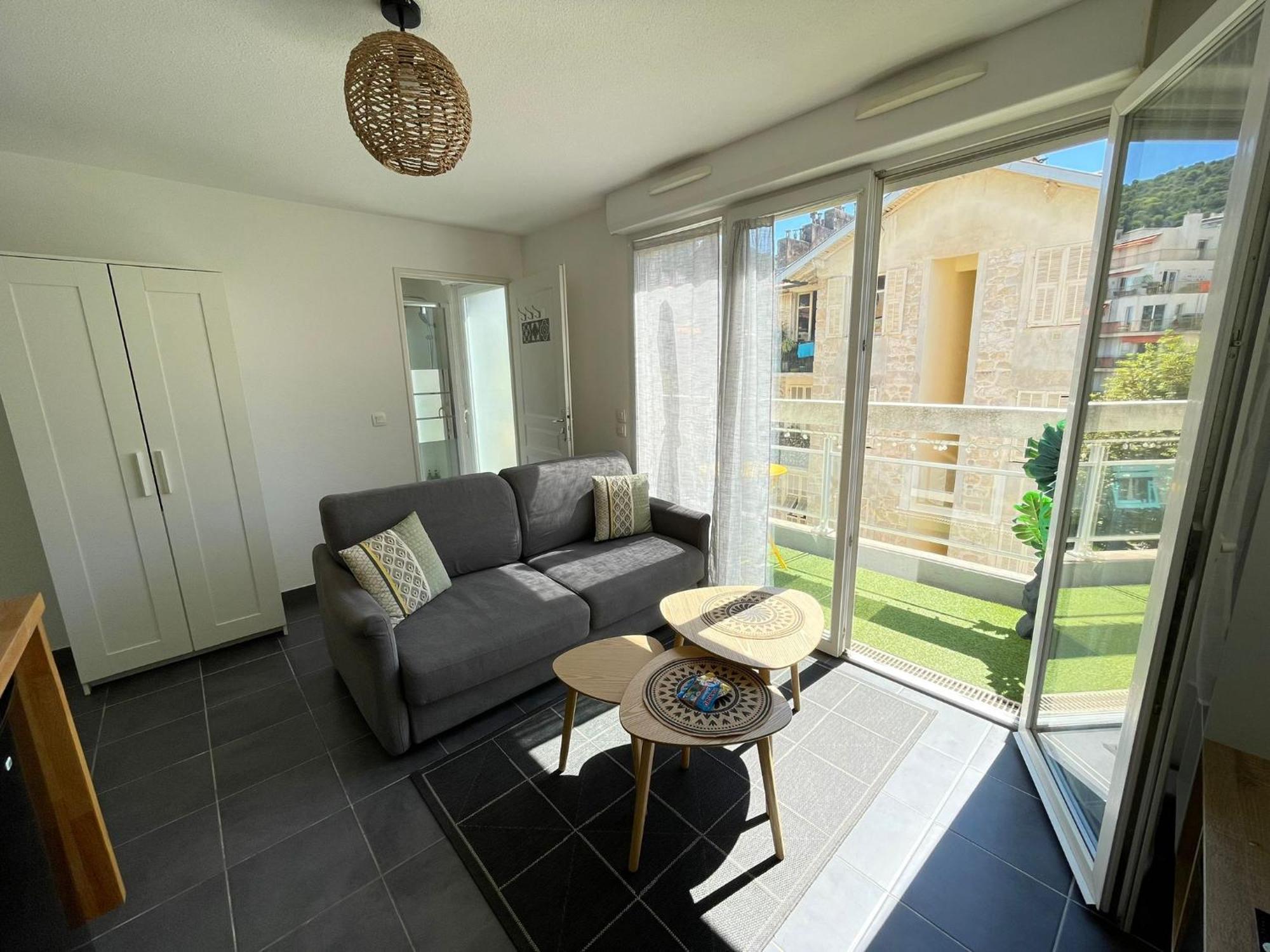 Charmant Studio Climatise Avec Terrasse Ensoleillee Niza Exterior foto